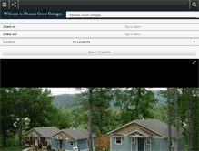 Tablet Screenshot of pleasantgrovecottages.com
